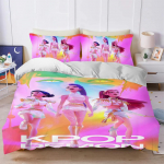 T&uuml;drukule kingitus Laste voodipesuK-Popi deemonik&uuml;tt Microfibre tekikott Magamistoa kaunistus Voodipesukomplektid Padjap&uuml;&uuml;ri komplekt EU Single(135*200cm)3pcs