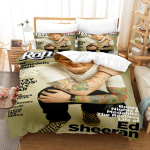 Ed Sheeran Voodipesukomplekt &Uuml;he Twini T&auml;is Suuruse Queen King Suuruse Voodikomplekt T&auml;iskasvanu Laste Magamistoa Tekikoti Komplektid 3D Prindiga Moodne Voodi EU Single(135*200cm)3pcs beige