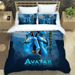 Film Avatar: The Way Of Water Prinditud Voodipesukomplektid Peen Vooditarvete Komplekt Tekikott Vooditekk Voodipesukomplekt Luksuslik EU Single(135*200cm)3pcs white