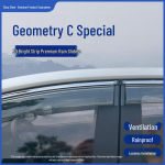 Geely Geometry C 2020 Vihma- ja p&auml;ikesekaitse - Autoakna muutmiskaitse riba 4-piece set without logo