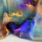 145x100cm Kunstsiid Puuvillane Kangas V&auml;rviline Sinine Suvine Siidine Pehme Materjal Kleit Qipao Viskoos DIY K&auml;sit&ouml;&ouml;&otilde;mblemine R&otilde;ivaste Tarvikud 145x100cm