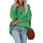 Naiste suurte m&otilde;&otilde;tudega kapuutsiga pusa, n&ouml;&ouml;bitav V-kaelusega pikkade varrukatega &uuml;le pea kantav topp taskutega kevad-s&uuml;gis-talveks M