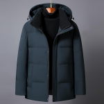 Talvine puhvis jope meeste pluss suuruses soe 90% valge pardi sulemantel keskealistele meestele paks soe must parka talve&uuml;ler&otilde;ivad 5XL hall