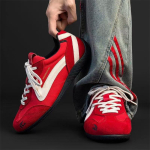Kiirusv&otilde;istlussaapad Uued suvised retro hingavad Saksa treeningjalatsid &Otilde;hukese tallaga spordikad 40【foot length 25.0cm】 punane