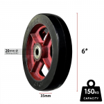 6, 8,10, 12 tolli suruk&auml;ru kummist ratas raskeveokite ratas k&auml;ru/k&auml;ru/suruk&auml;ru asendamine 8 Inch