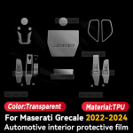 Maserati Grecale -2024 jaoks Auto Siseosa Kaitse Kriimustusvastane TPU Kile Armatuuri Keskjuhtimise Navigatsiooni Tarvikud Left rudder