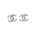 Chaneli logoga kristallmetallist k&otilde;rvar&otilde;ngad Naiste k&otilde;rvar&otilde;ngad H&otilde;bedane A88429-Y02003-Z3502 Box+Shopping Bag