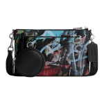 Coach X Mint+Serf Koost&ouml;&ouml; Holden 25 Graffitimustriga Riistvara T&otilde;mblukuga Kinnitus &Otilde;lakott &Uuml;mbrikukott Krokodillimustriga Nahast Crossbody Kott Keskmine CL958-SVA47 Basic Set (Bag+Dust Bag)