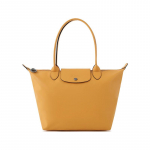 Longchamp Le Pliage Xtra Pika K&auml;epidemega Nahast T&otilde;mblukuga Kotiratas &Otilde;lakott Keskmine Mandlipruun Kollane Naiste kotid 2605987222 Basic Set (Bag+Dust Bag)
