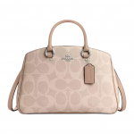 Coach 36 Savannah Signature Prindiga Kaetud L&otilde;uendist T&otilde;mblukuga Koti Naiste T&otilde;mblukuga Kotid Beež CAL55-SVPWH Basic Set (Bag+Dust Bag)