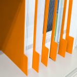 Vertikaalsed A4 vaheseinad Dokumendihoidikud Sahtlite komplekt 10 tk - Riiulile/Raamaturiiulile/Sahtlisse - (Oranž) oranž