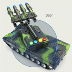 Laste 360&deg; p&ouml;&ouml;rlev m&auml;ngutank Simulatsioonimudel Tiiger S&otilde;jaline soomusraketitank Lahingumudel Heli Valgustav M&auml;nguasi Poisi Kingitus Varajase Hariduse Abivahend roheline