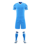 Uus Jalgpallis&auml;rgi Komplekt Meeste L&uuml;hikeste Varrukatega T&auml;iskasvanute S&auml;rk Meeskonna Treening Zq1001 Kiiresti Kuivav L keskmine sinine v&auml;rv