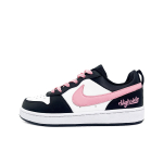 Nike Court Borough Skateboard Shoes Women's Low top Black Pink BQ5448-115(Team275- ) 37.5 black