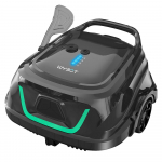 WYBOT A1 juhtmeta basseinirobot-tolmuimeja, topeltfiltrid, 120 min t&ouml;&ouml;aeg, 2,5 h kiirlaadimine, maapealsete tasase p&otilde;hjaga basseinide jaoks, must must