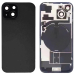 iPhone 15 klaasist akupaneeli tagakaas koos v&auml;lklambi hoidikuga + juhtmevaba laadimismooduliga must