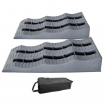 Multifunktsionaalsed 2 tk haagissuvila tasandusrattaklotsid 3-astmelised matkaauto tasandusplokid Tarvikud s&otilde;idukitele Haagise rattaklotsid hall v&auml;rv