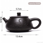 200ml Hiina Yixingi lillakivist keraamiline teekann, kuulus k&auml;sitsi valmistatud Zisha teekann, ilutee infuser-kann, kodumajapidamise tean&otilde;ud