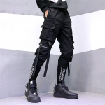 Meeste higip&uuml;ksid High Street Slim Fit Track Joggers Hip Hop mitme taskuga spordip&uuml;ksid L must