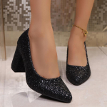 Temperament Single Shoes Naistele S&uuml;gis 2026 Uued Terava Ninaga Litritega V&auml;lismaise Stiiliga Mitmek&uuml;lgsed Slip-on K&otilde;rged Kontsad 35