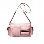 Michael Kors Dakota Mootorrattastiilis Nahast &Otilde;la Crossbody Kott Keskmine Naiste Kotid Roosa 30S5SM3L8Y-688 Basic Set (Bag+Dust Bag)