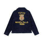 STREETRICH Samet Vintage 60ndad Detroit Tumesinine L&uuml;hike Retro Kerge Bomber Cowboy Tikand T&ouml;&ouml; Ffa Puuvillane Trucker Jakk XS tumesinine v&auml;rv