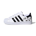 Adidas Originals SUPERSTAR Floral Wear-Resistant Low-Top Kids' Skateboarding Shoes White Children Aged 3-7 Years Old FW0777 31.5 white