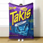 1 tk elav Takis t&scaron;illimustriga pehme flanelltekk &uuml;limugav voodi- v&otilde;i diivanitekk, reisitekk, t&auml;iuslik s&uuml;nnip&auml;evakingitus 150x200cm