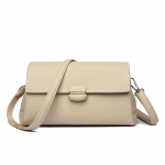 Lihtne naiste messenger-kott, vabaaja crossbody-kott, moekas &otilde;lakott, pehmest PU-nahast k&auml;ekott, sobib igap&auml;evaseks kasutamiseks ja ostlemiseks 24*11*13cm beež