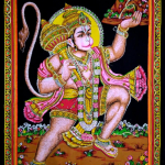 India jumala Hanuman'i seinavaip, poster boheemlaslik 200x180 must