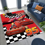 3D Blester McQueen Autod Multikavaip Magamistoa Elutoa Diivani Kodu Uksemati Kaunistuseks, Suur Laste M&auml;ngimiseks Libisemisvastane P&otilde;randamatt Kingitus 80x120cm( 31x47in)