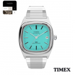 TIMEX TW2Y07300 E-Line Automaatne k&auml;ekell Hele sinine sihver Roostevabast terasest Jaapan Autentne