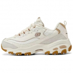 Skechers DLites 1.0 Moodne Mitmek&uuml;lgne Vastupidav K&otilde;rgust Lisav Madalad Isa tossud Naiste toss Off-White Pruun 150244-OWBR 35