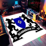 Hamburger SV Vaip elutuppa, magamistuppa, koju, diivani kaunistuseks, laste m&auml;ngimiseks, libisemiskindel p&otilde;randamatt 80x120cm( 31x47in)