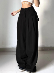 Shirring vabaaja laia s&auml;&auml;rega p&uuml;ksid naiste k&otilde;rge v&ouml;&ouml;kohaga Street Basic lahtised p&uuml;ksid Korea retro hallid kontorip&uuml;ksid naiste p&uuml;ksid S must