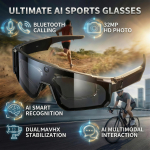2026 800W HD Nutikad Prillid 32GB Pildistabilisaatoriga Kaameraga Prillid Video Salvestus AI T&otilde;lge Spordiprillid S&otilde;itmiseks IP66 Kaitseprillid Bluetooth Taasesitus Unisex A