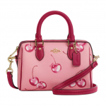 Coach Rowan 17 Kirsitr&uuml;kiga Eemaldatava &Otilde;larihmaga Kaetud L&otilde;uendist ja Taaskasutatud Nahast K&auml;e-, &Otilde;la- v&otilde;i Crossbody Kott V&auml;ike CR245-IMWQ1 Basic Set (Bag+Dust Bag)