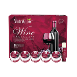 NutriGlow punase veini n&auml;okomplekt s&auml;rava naha jaoks - 6-astmeline kodune salongin&auml;ohoolitsus resveratrooli ja punase viinamarja ekstraktidega p&auml;evituse eemaldamiseks, vananemisvastaseks &