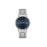 Longines Elegance Kollektsioon Moodne Automaatne Mehaaniline Liikumine Kuup&auml;evan&auml;idik Soovitatav Kell 38,5 mm Sinine Tihvt Roostevabast Terasest Korpus L4.921.4.92.6 Blue Dial Silver Strap black