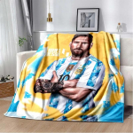Jalgpallistaar L-Leo-Messi-i flanellist t&auml;iskasvanute ja laste tekk diivanvoodi dekoratsioonitekk kaasaskantav tekk kingitus 130cmx150cm