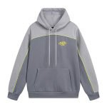SynaWord Unisex Lapiline Kapuutsiga Dressipluus ja P&uuml;ksid Komplekt - Trendikas Tikitud V&auml;rviplokk Vabaaja Riided S gray