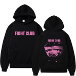 TV Fight Club N&auml;o Graafikuga Huppar Meestele Naistele Vabaaja Vintage Fliis Puuvillane Pullover Hupparid Unseix Mood Suur Suurus Streetwear XXL black