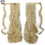Women's Girl's Long Straight Wavy Ponytail Wigs Clip in Pony Tail Hair Extensions 12