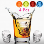 1/2/4 tk 3D Skull Silikoonist koogipuding &scaron;okolaadi j&auml;&auml;kuubik muffinitass vormis k&uuml;psetamise t&ouml;&ouml;riistad 2pcs