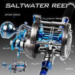 6+1BB Baitcasting Reel Drum Type Trolling Fishing Reel Overhead Reel Jigging Fishing sinine/hall v&auml;rv