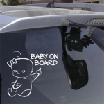 Autokleebise leht armas multikas beebi pardal kiri autoakna kleebis kleebis dekoori hoiatusm&auml;rk valge