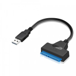 C-t&uuml;&uuml;pi SATA-adapteri muunduri kaabel 22-kontaktilise draivivaba 2,5-tolline SATA HDD SSD USB 2.0 must
