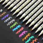 15 v&auml;rvi metallist markerpliiats Art Marker pehme pintsliga pliiats