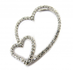 Les Tr&eacute;sors De Lily [B9572] - Pendentif Argent 'Love Divine' Blanc valge