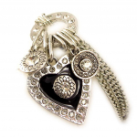 Les Tr&eacute;sors De Lily [C7648] - Bracelet Cr&eacute;ateur 'Love Queen' Noir Argent&eacute; must